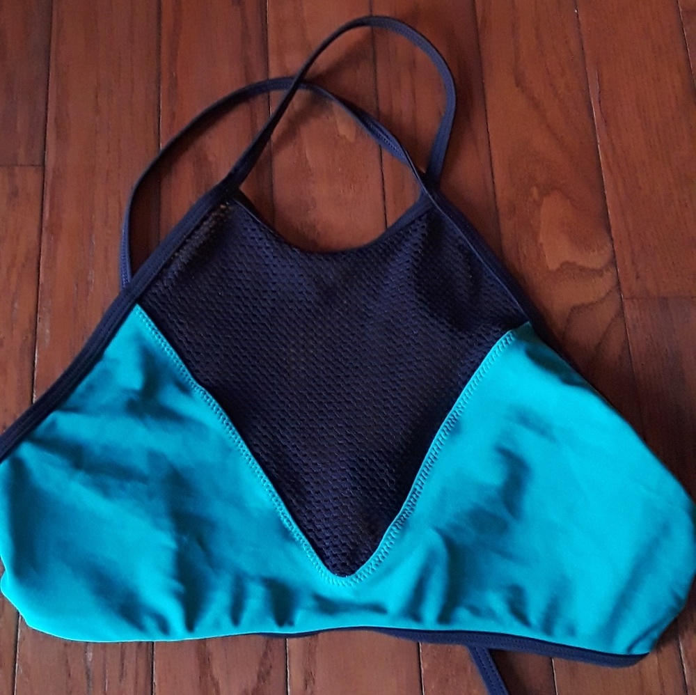 Blue Halter Top Aerie Bikini